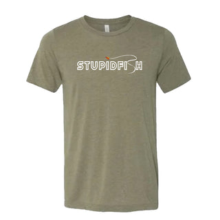 StupidFish Edge Fly Logo Olive T-Shirt
