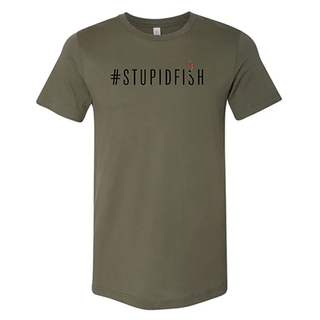 STUPIDFISH BLACK LOGO ARMY TEE