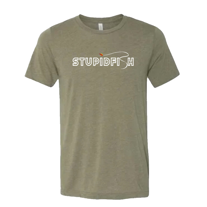 StupidFish Edge Fly Logo Olive T-Shirt