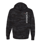 StupidFish Edge Gear Logo Black Camo Zip-Up Hoodie