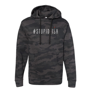 StupidFish Original Gear Logo Black Camo Hoodie