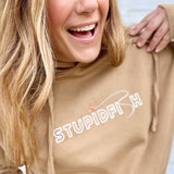 StupidFish Edge Fly Logo Sandstone Hoodie