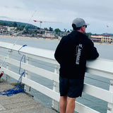 StupidFish Original Fly Logo Black Zip-Up Hoodie